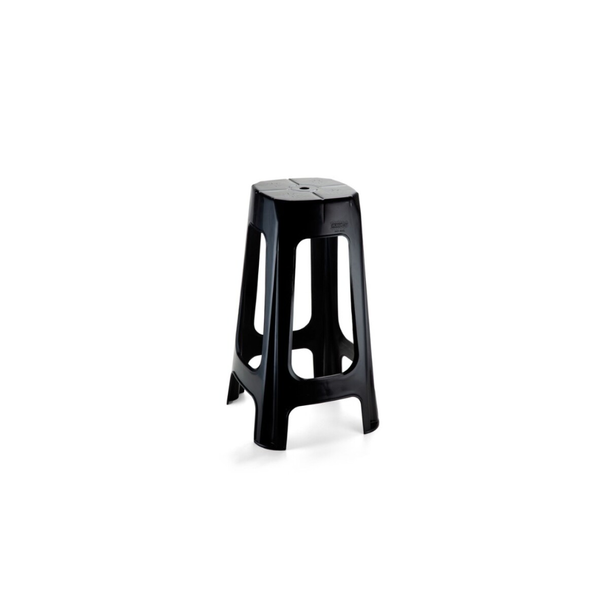 BANQUETA DE PLASTICO ALTA 38X38X69CM - NEGRO 