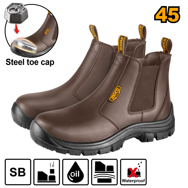 ZAPATO BOTIN ELASTIZADO MARRON TRABAJO INGCO TALLE 45 ZAPATO BOTIN ELASTIZADO MARRON TRABAJO INGCO TALLE 45