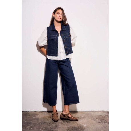 Chaleco Denim Bolsillos Jean