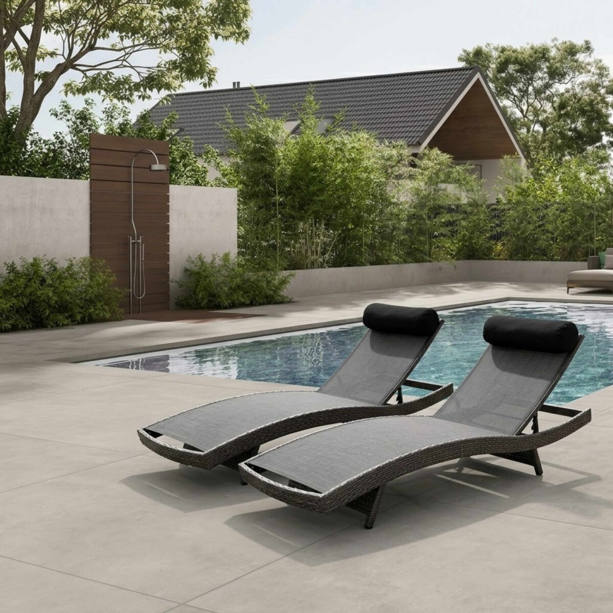 Promo 2 Reposeras Milano - Gris 