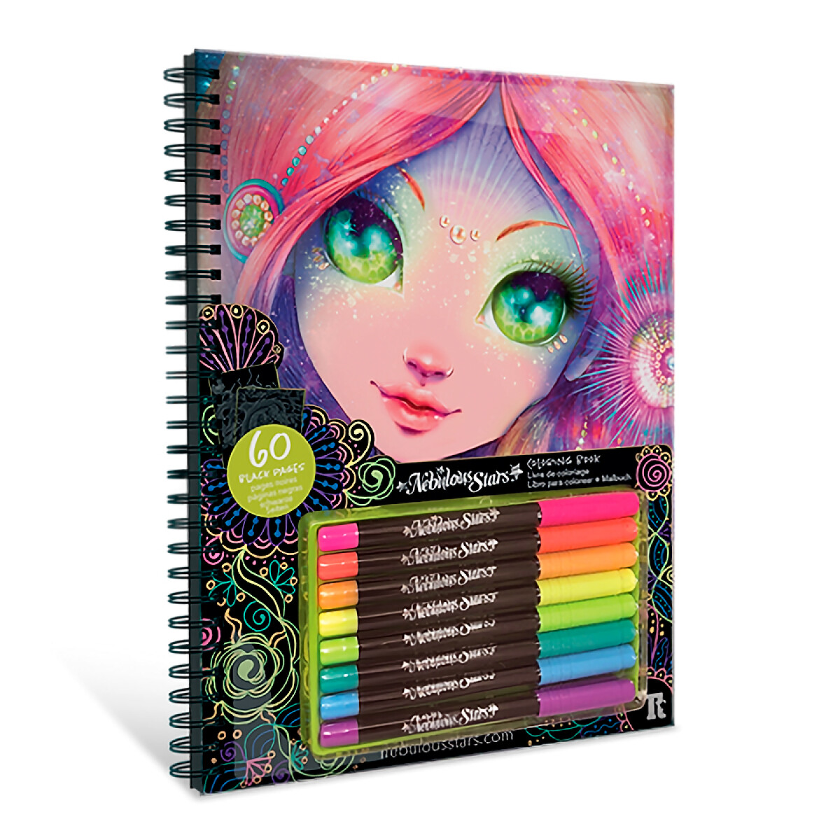 Libro Para Colorear Con Páginas Negras - Carolina Marcadores Neón 