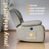 Sofá Sillón Poltrona Reclinable Masajeador Electrico Cuerina Color Gris Cuerina
