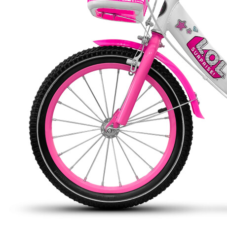 Bicicleta Lol Rod 16 C/ Canasto + Rueditas Rosa