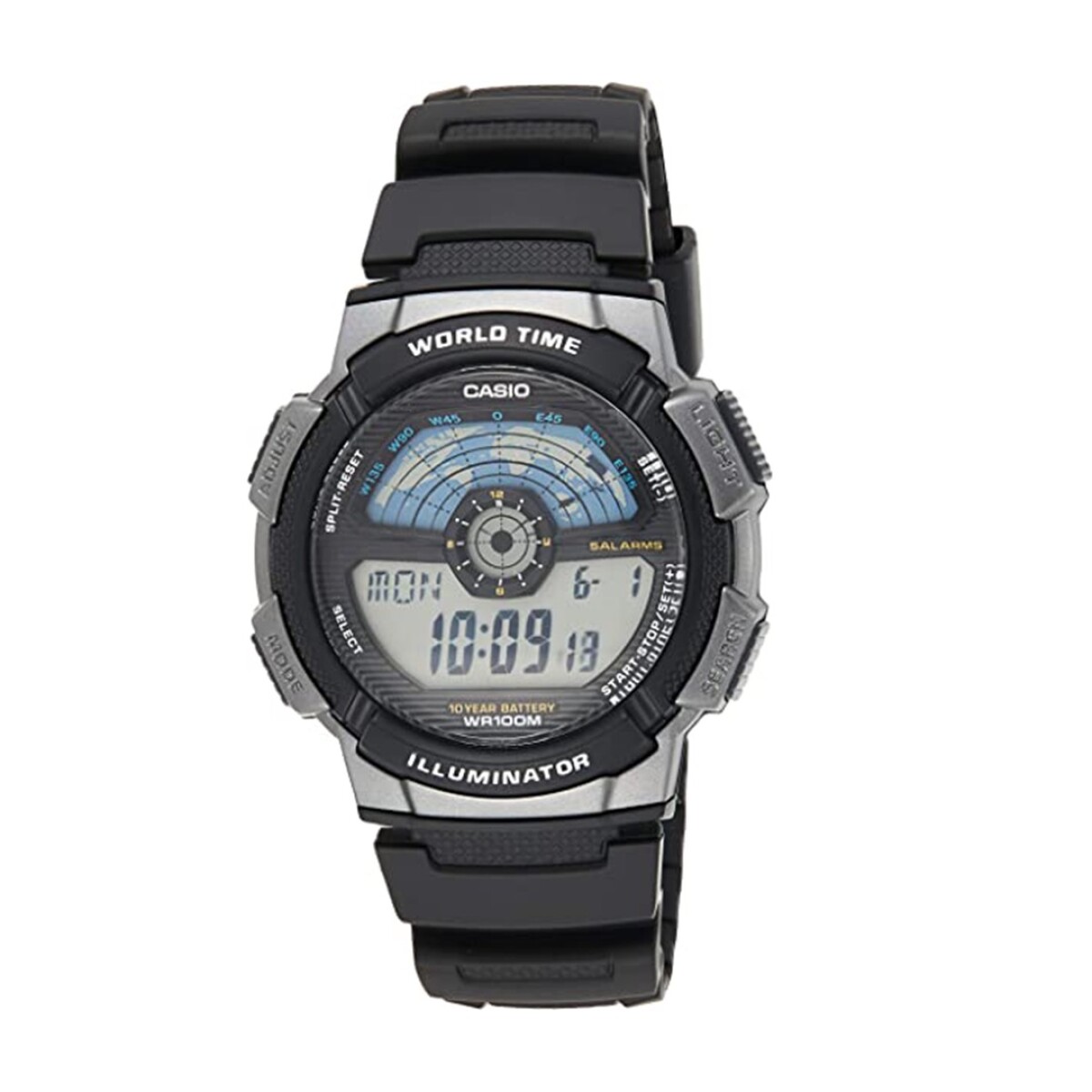 Reloj Casio Ae 1100 W 1AVDF de Goma Negra - 001 
