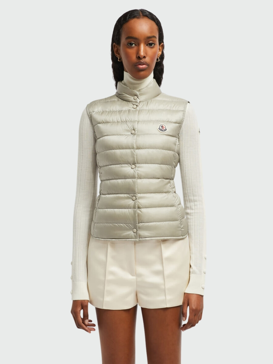 Moncler - Chaleco abotonado relleno de plumas, Liane - Gris 
