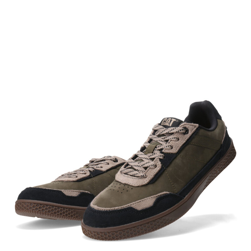 Championes de Hombre Caterpillar Pause Retro Leather Verde Oliva