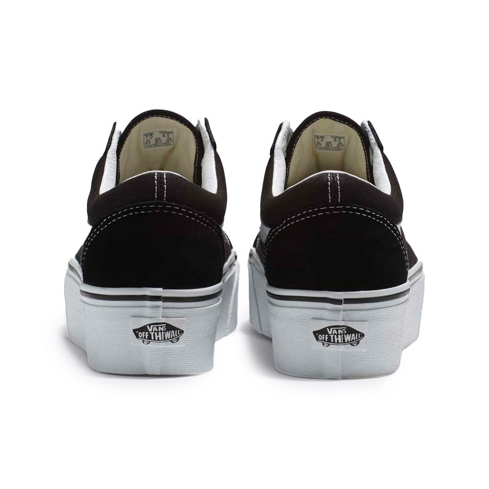 Old Skool Stackform - Mujer Suede/Canvas Black/True White