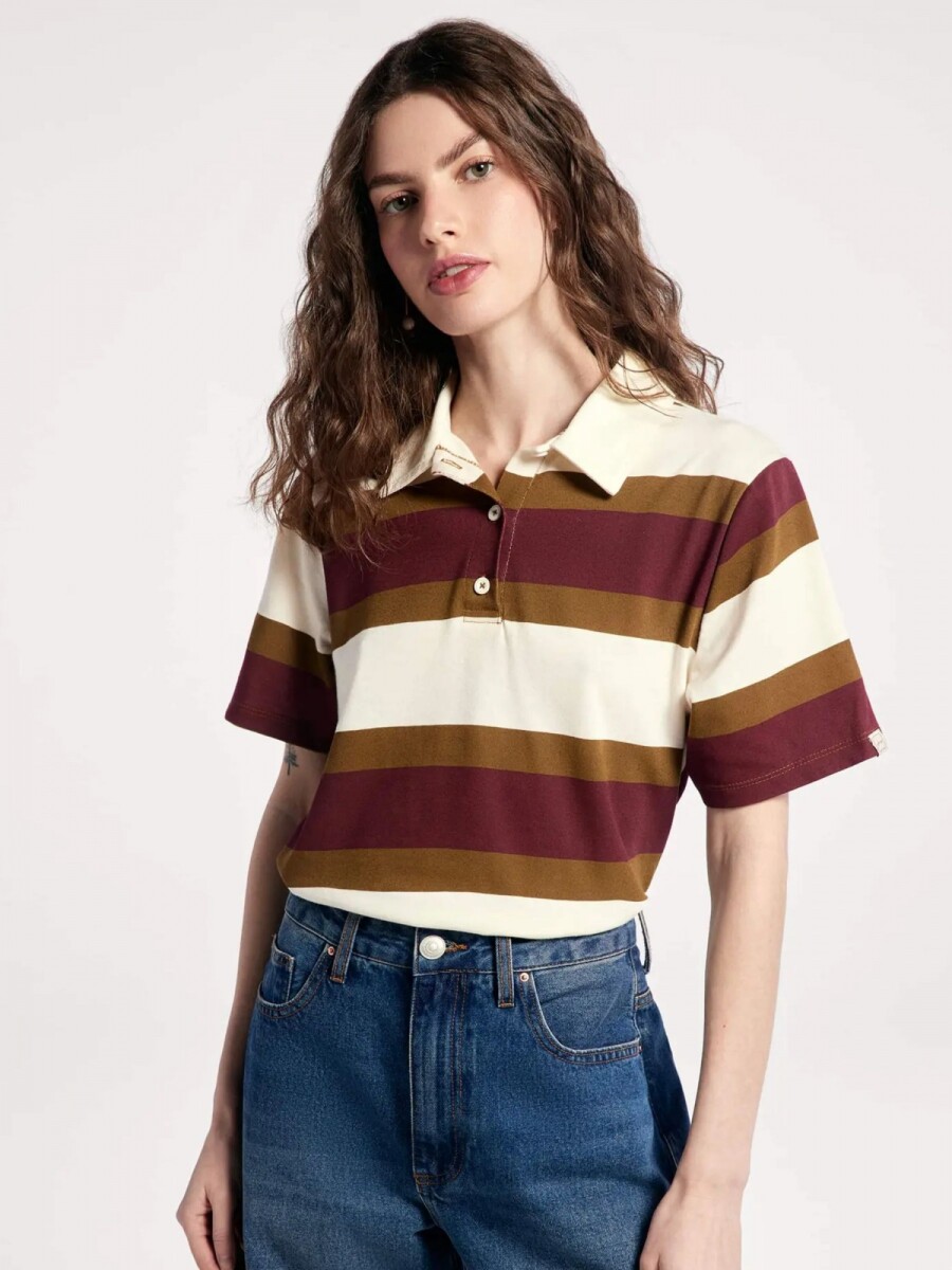 POLO DE MANGA CORTA ESTAMPADA - MULTICOLOR 