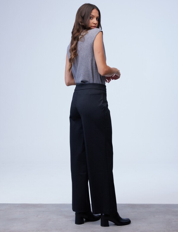 Pantalon Wide Leg Gales NEGRO/GRIS