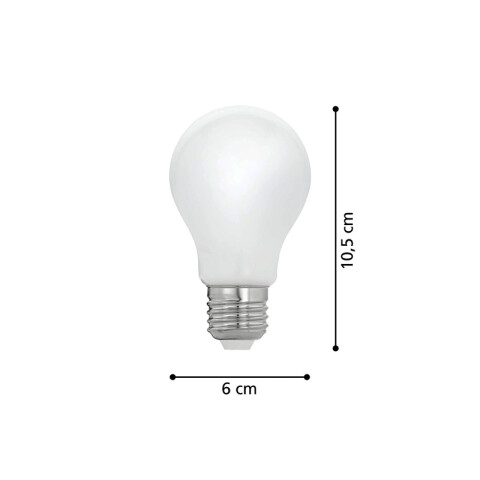 Lámpara LED bulbo opal A60 9W E27 cálida 1055Lm EG5246