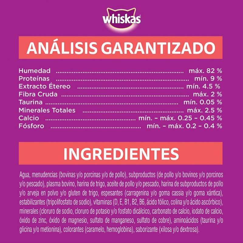 WHISKAS EN SALSA SOUFFLE CARNE GATITOS ALIMENTO HUMEDO 85 GR