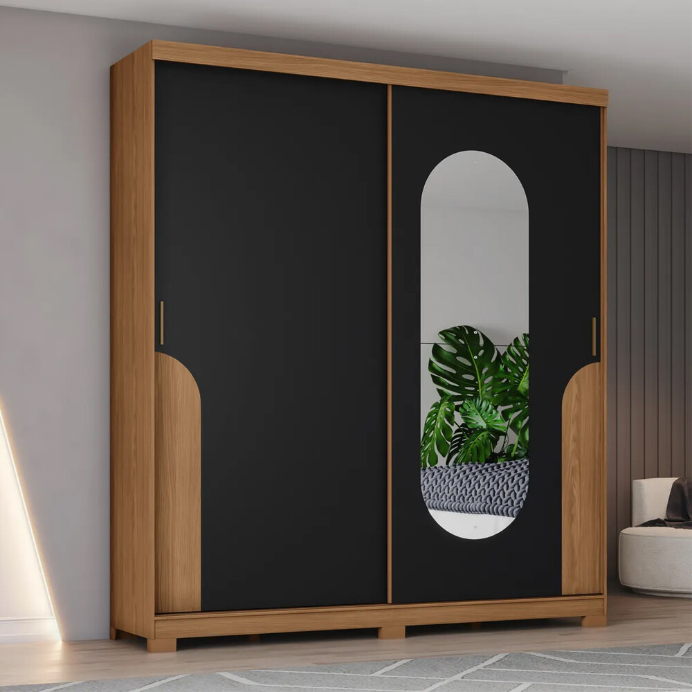 ROPERO 2 PUERTAS CORREDIZAS GUARDARROPA ARMARIO PLACARD CLOSET CON ESPEJO ROPERO 2 PUERTAS CORREDIZAS GUARDARROPA ARMARIO PLACARD CLOSET CON ESPEJO