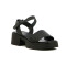 Country Sandalia Dama Tira Ancha C/suela Taco Negro