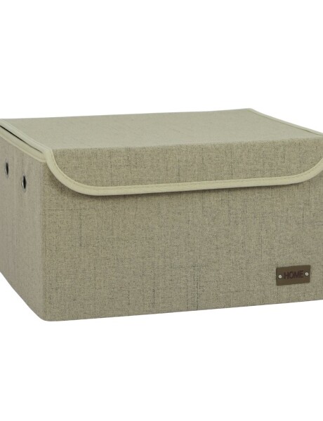 CAJA ORGANIZADOR REC C/TAPA 40X30XH22CM TELA BEIGE CAJA ORGANIZADOR REC C/TAPA 40X30XH22CM TELA BEIGE