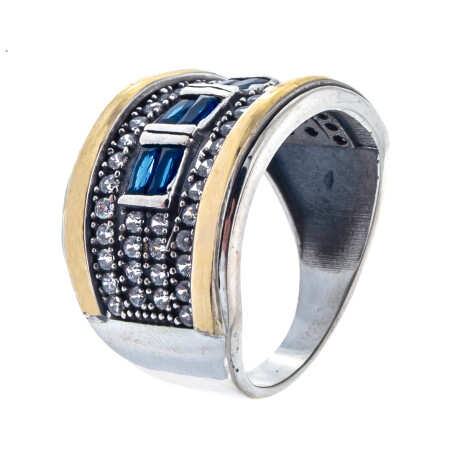 Anillo de plata 925, double con circonias Anillo de plata 925, double con circonias