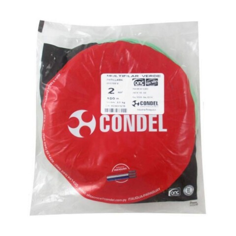 CABLE MULTIFILAR 2,00MM2 VERDE CONDEL CABLE MULTIFILAR 2,00MM2 VERDE CONDEL