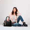 Bolso Cartera de Hombro y de Mano de Lujo Negro