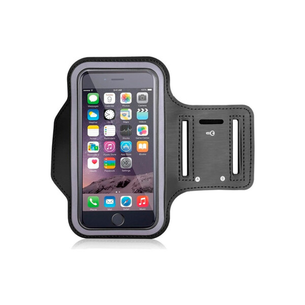 Brazalete deportivo para celulares de 6.5" color negro Brazalete Deportivo Para Celulares De 6.5" Color Negro