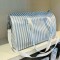 Bolso Duffel Sport Rayas Celeste