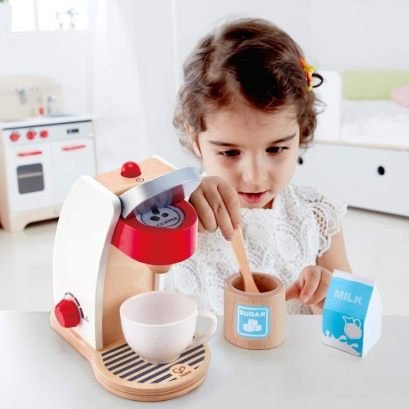 Cafetera Infantil de Madera con Accesorios Cafetera Infantil de Madera con Accesorios