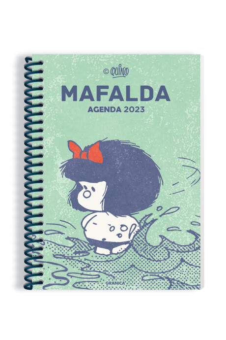 AGENDA MAFALDA 2023 ANILLADA MODULOS VERDE AGENDA MAFALDA 2023 ANILLADA MODULOS VERDE