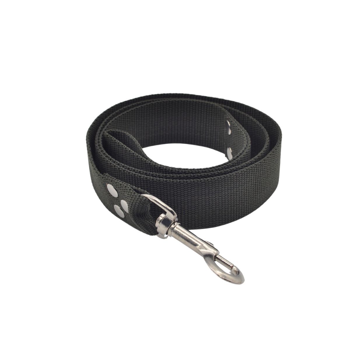 CORREA PERRO ENGANCHE MOSQUETON 1.20 M X 3.5 CM - VERDE OLIVA 