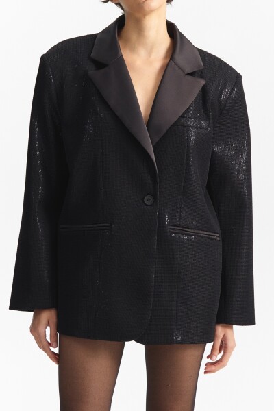 BLAZER COMBINADO Negro