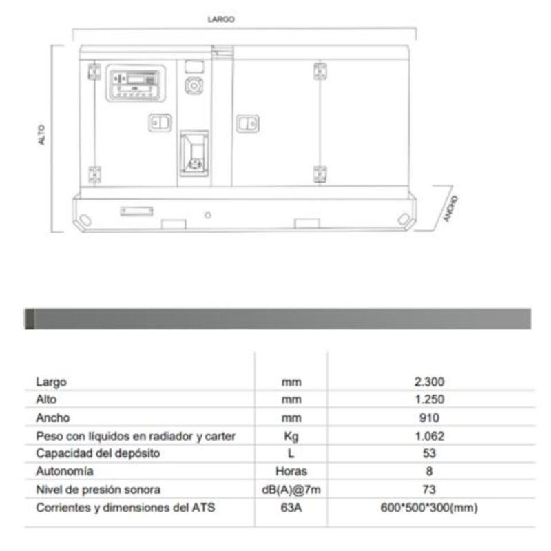 GENERADOR 25/27 KVA CABINADO VCP-DP/KF GENERADOR 25/27 KVA CABINADO VCP-DP/KF
