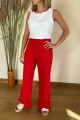 Pantalon Peplum Rojo