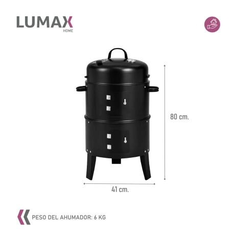 Ahumador Lumax Parrilla Barbacoa 3 En 1 Portátil A Carbón Ahumador Lumax Parrilla Barbacoa 3 En 1 Portátil A Carbón