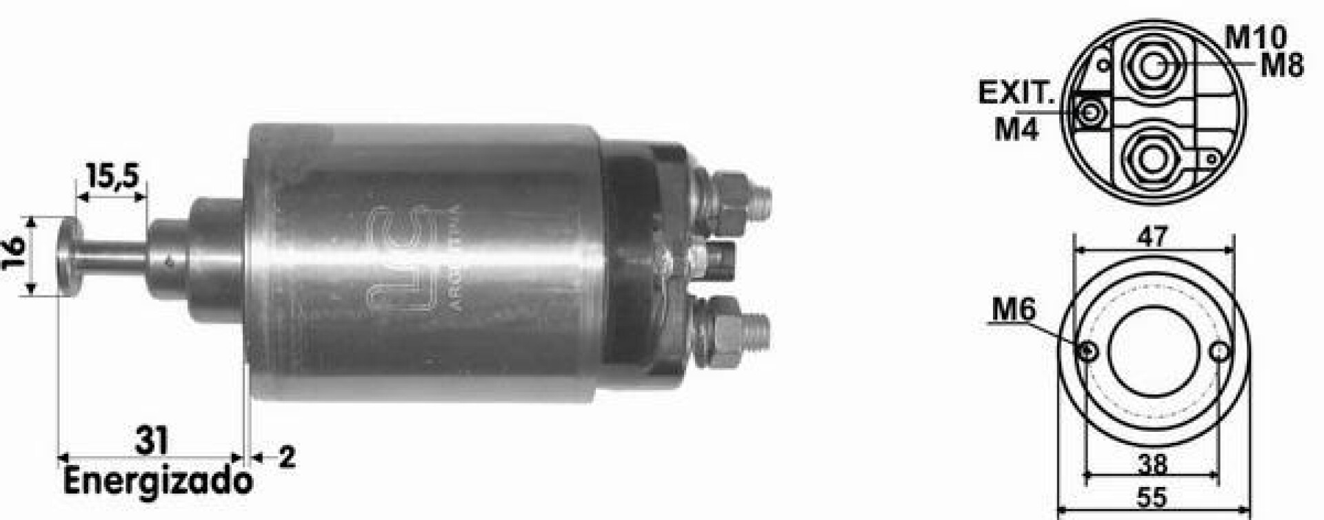 AUTOMATICO DE ARRANQUE - MAQUINARIA AGRICOLA CHINA 12V 2 TORNILLOS LC 