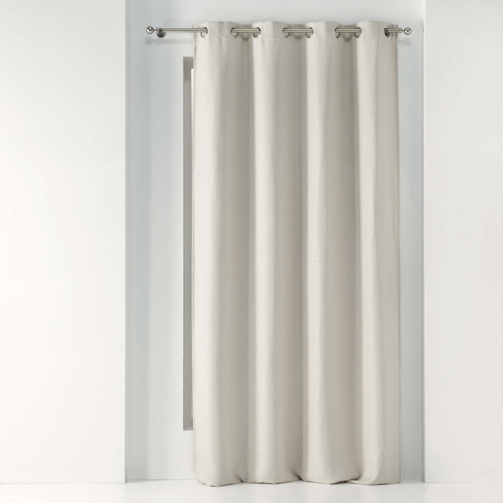 CORTINA C/ANILLAS POLIESTER NATURAL-BEIGE BLACKOUT