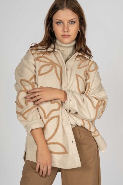 Sobrecamisa Hoja Beige