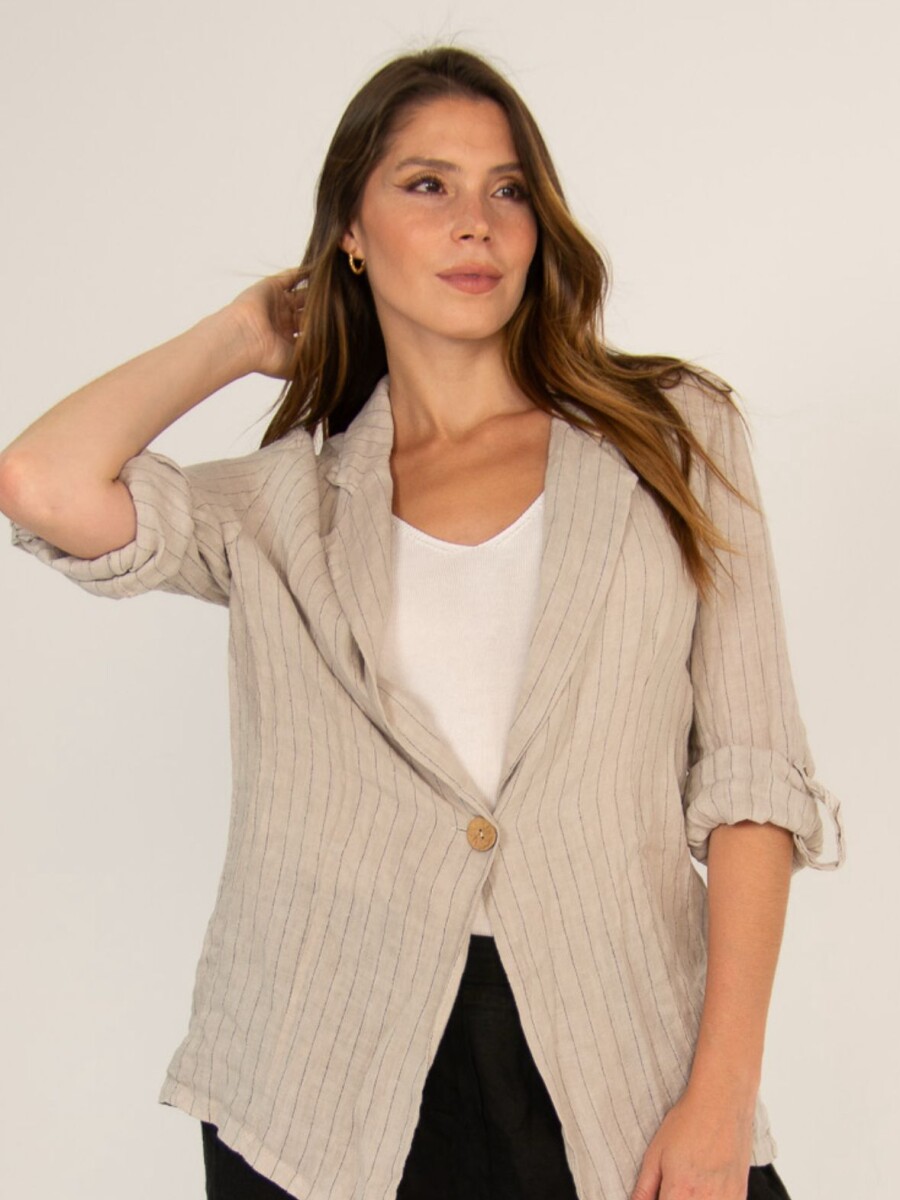 Blazer a rayas 100% lino Blazer a rayas 100% lino
