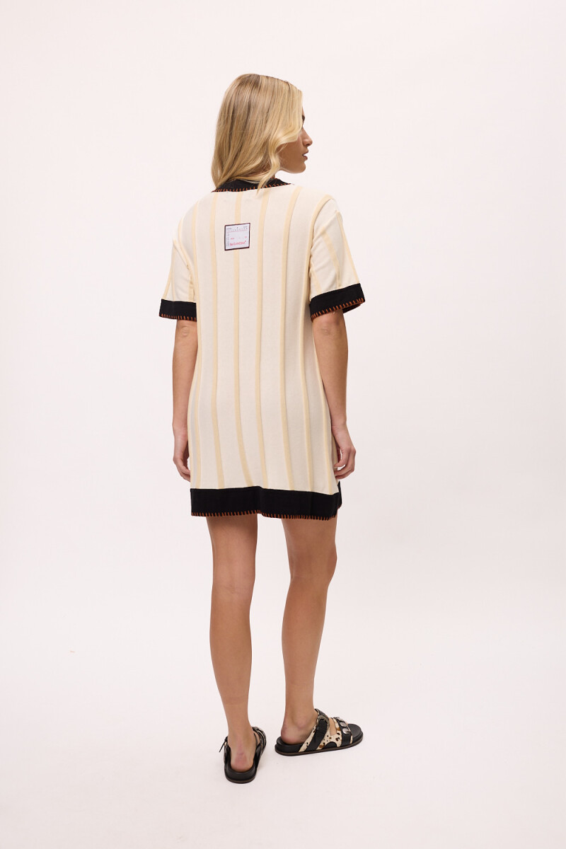 Vestido Rerhombus Crudo