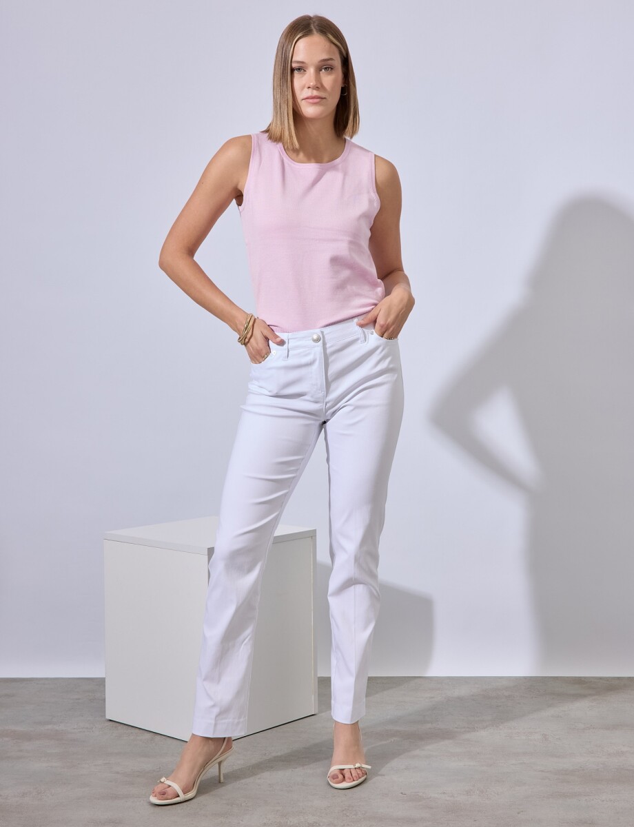 Pantalon Slim - Blanco 