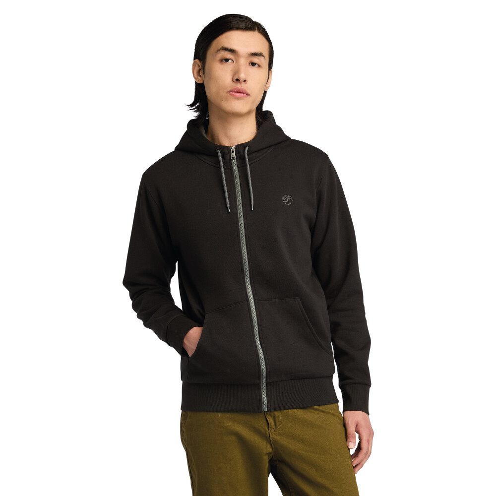 Polera Oyster River Chest Logo Hombre Black-Pavement