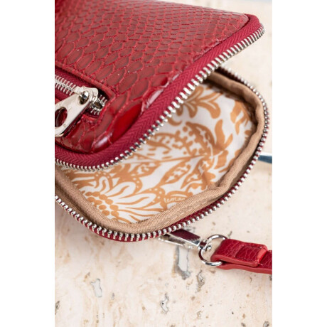 Porta Celular Croco Combinado Rojo