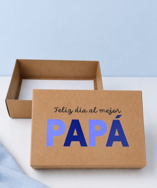 Caja Rectangular Impresa 20x30x9 cm - PAPÁ Caja Rectangular Impresa 20x30x9 cm - PAPÁ