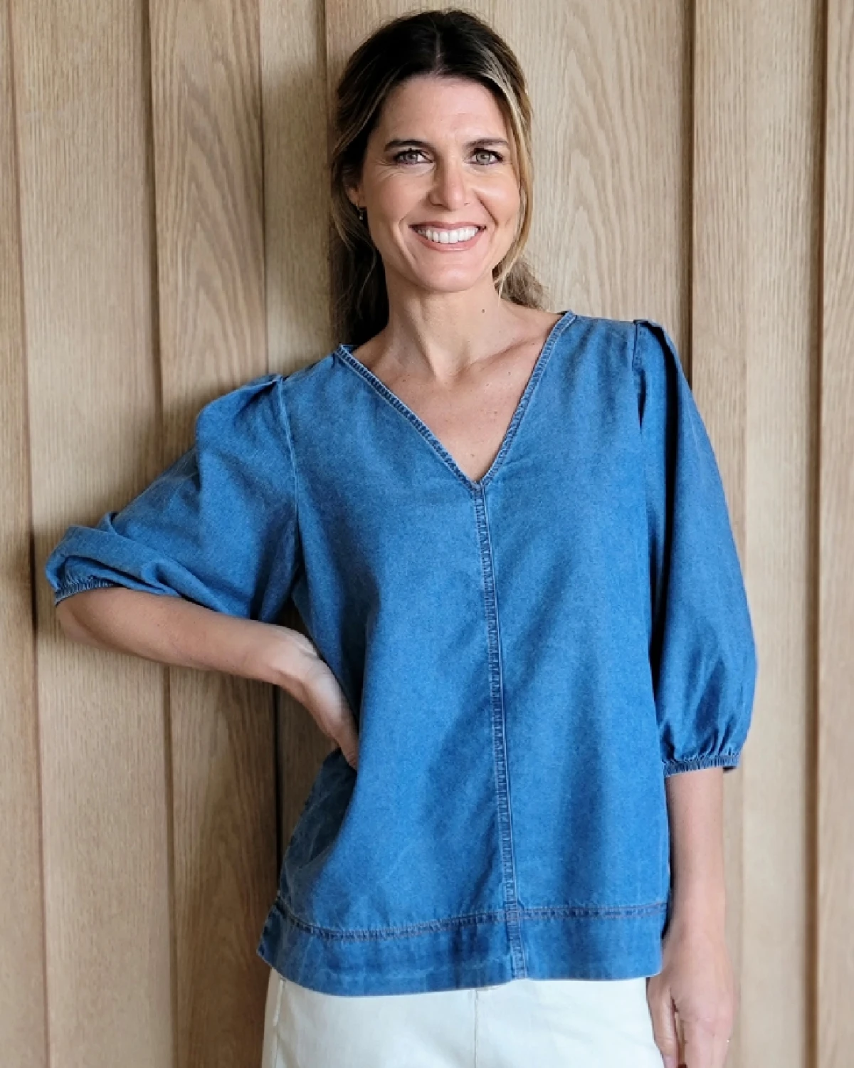 Blusa Azucena azul 1