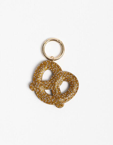 Llavero Strass Llavero Y Bag Charm Pretzel Shiny - Marron Medio