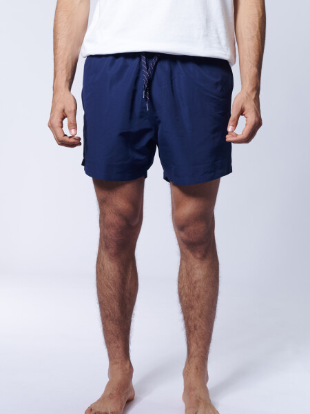 Short de baño liso Azul