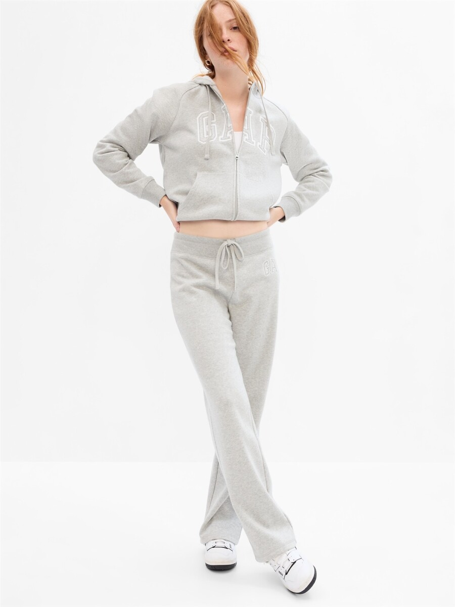 Pantalón Deportivo Logo Gap Sin Puño Mujer - Lt Heather Grey V2 