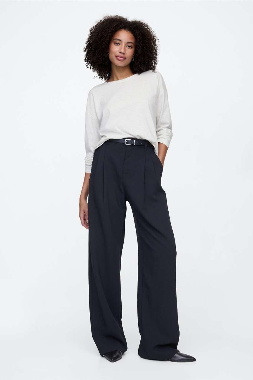 Remera Manga Larga Mujer Light Heather Grey