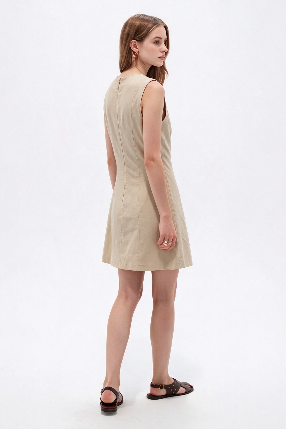 Vestido Noral Beige Claro