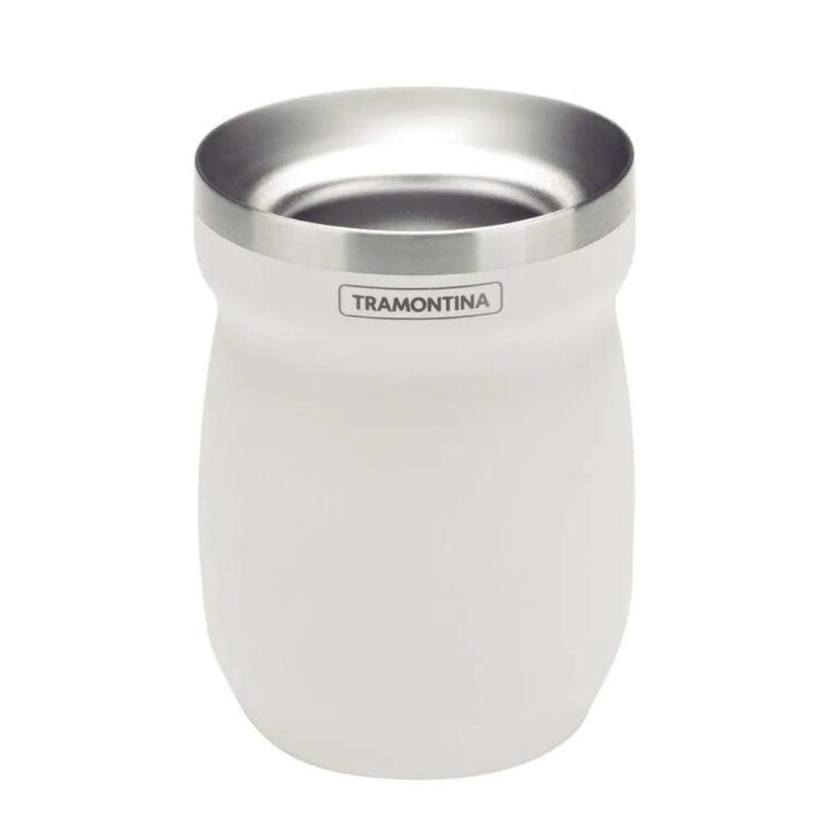 MATE TRAMONTINA BLANCO ACERO INOX 240 ml BLANCO