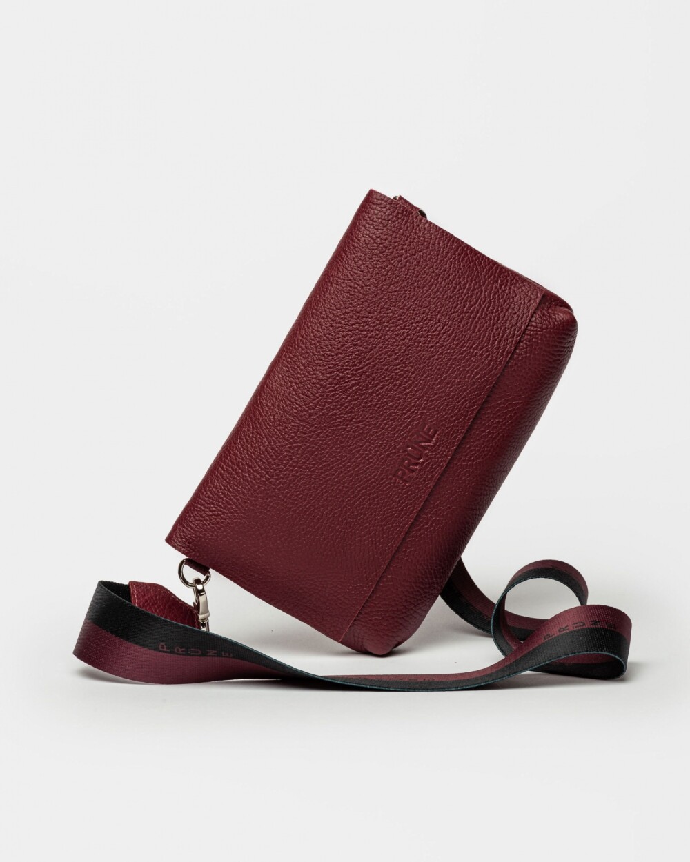 Morral Olivia En Cuero Graneado Bordeaux