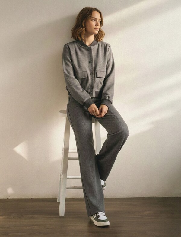 Pantalon Pespunte GRIS