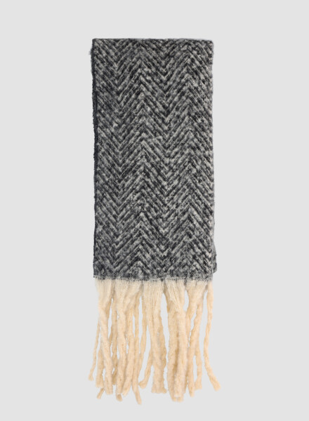 Bufanda poncho volados Negro