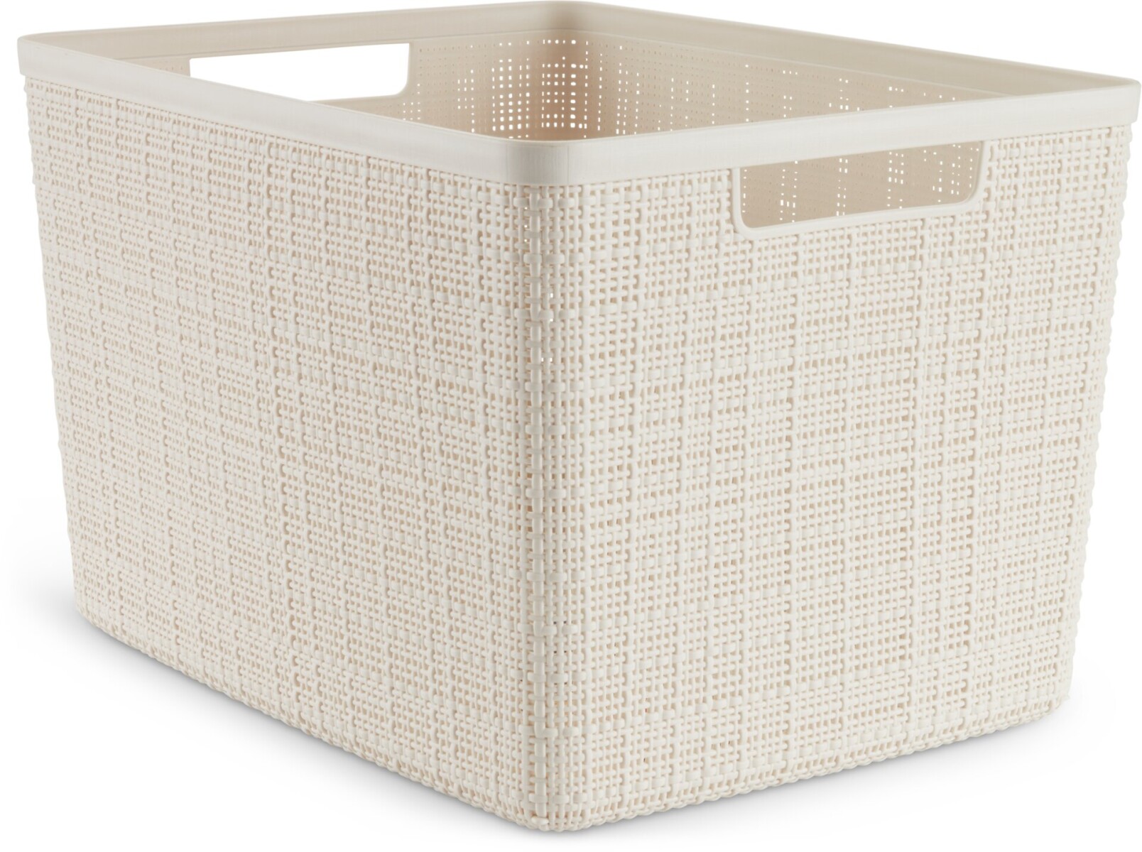 Cesta JUTE 20L plástico blanco crudo 